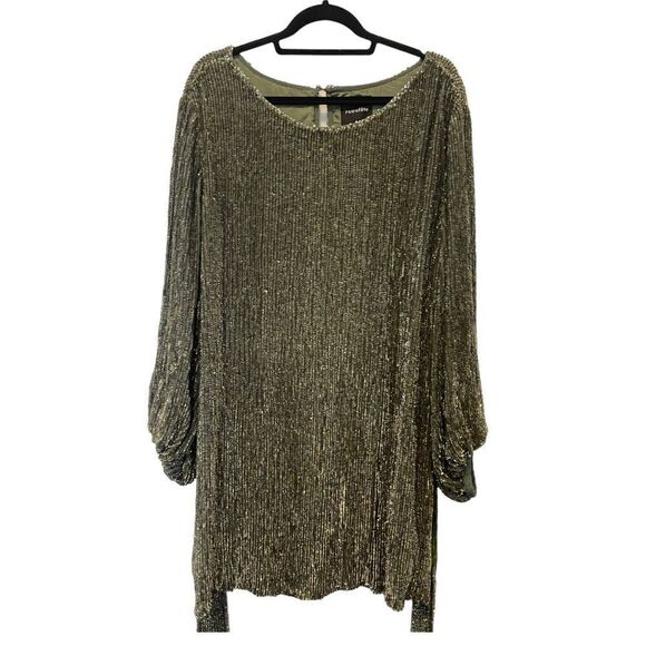 Retrofete Grace Green Sequin Dress Size L - Picture 5 of 13
